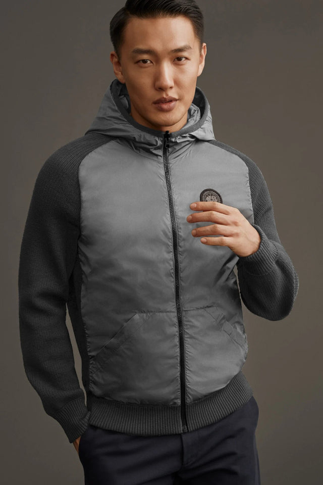 HYBRIDGE KNIT REVERSIBLE HOODY BLACK LABEL