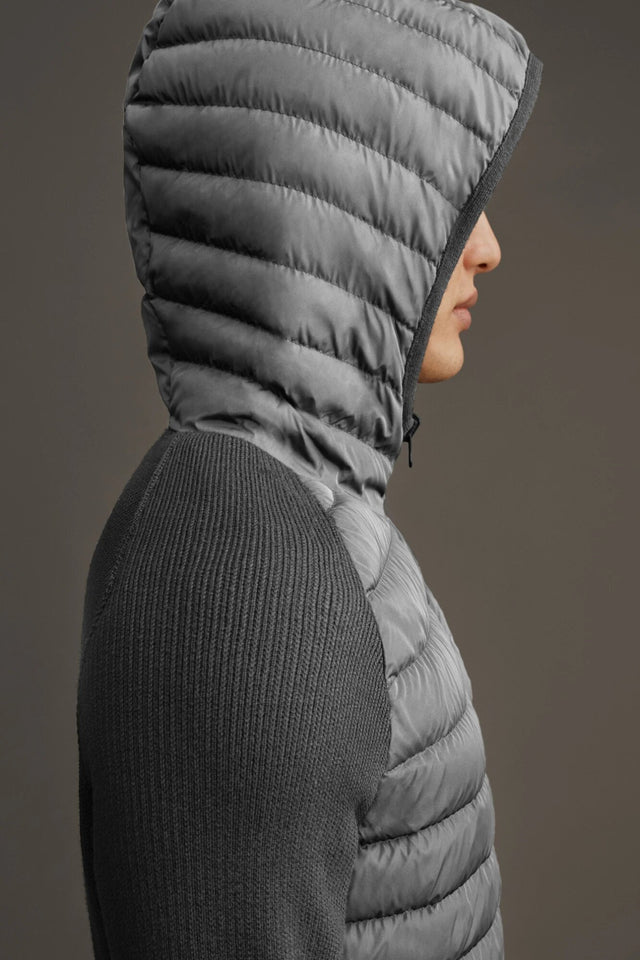 HYBRIDGE KNIT REVERSIBLE HOODY BLACK LABEL