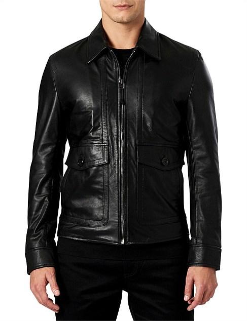 CALIBRE BLACK LEATHER JACKET W9