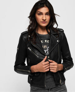 Rylee Leather Biker Jacket