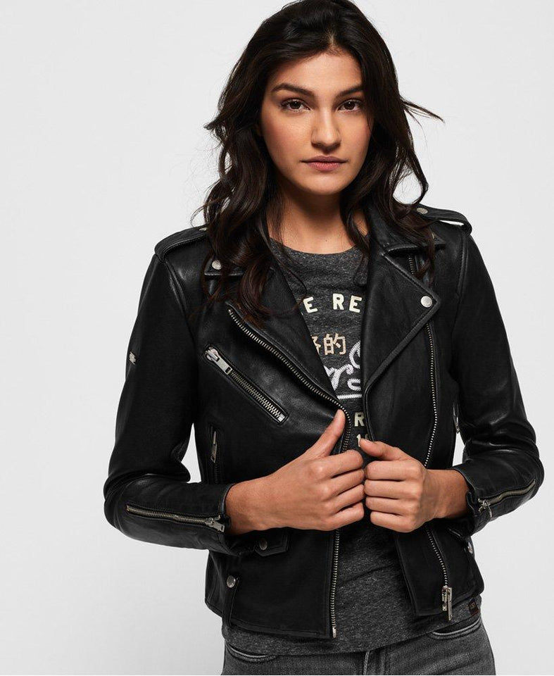 Rylee Leather Biker Jacket