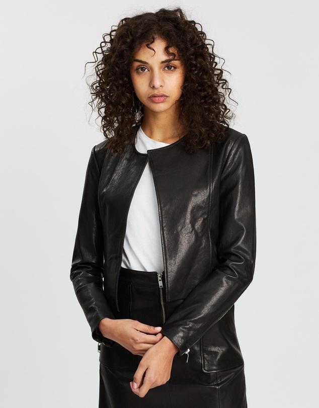 ENA PELLY Signature Leather Jacket