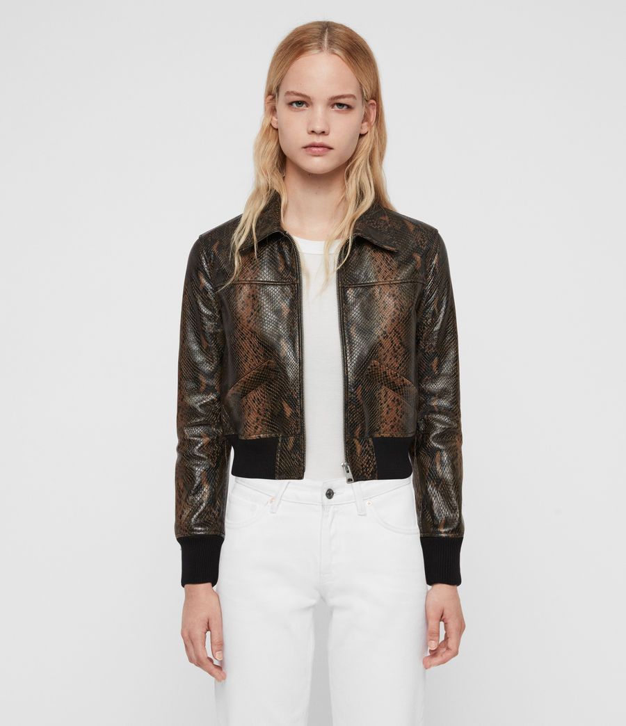 PASCAO OBA LEATHER BOMBER JACKET