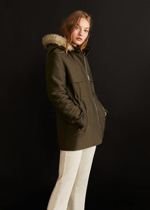 FURRY HOODED PARKA