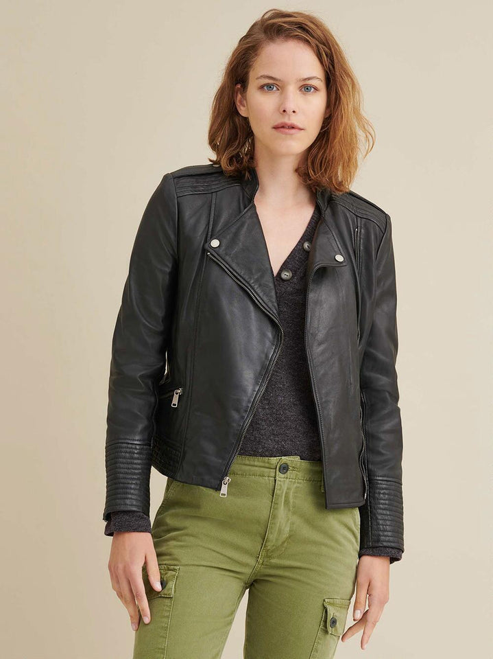 Monica Asymmetrical Leather Jacket 2