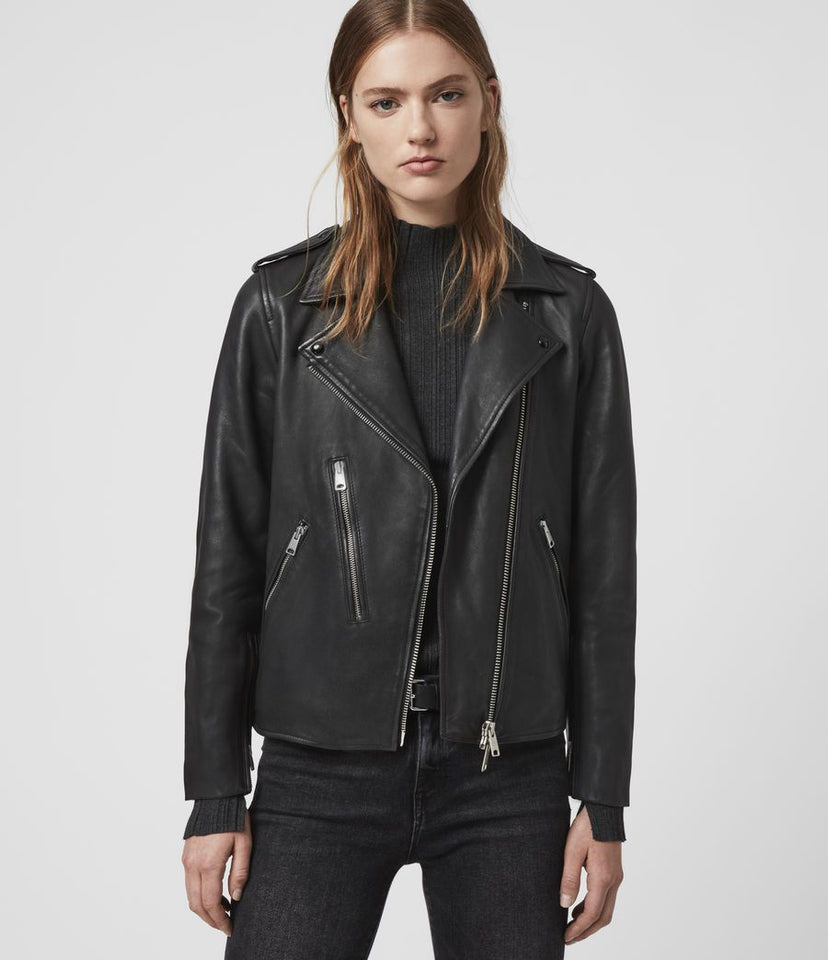 ELVA LEATHER BIKER JACKET