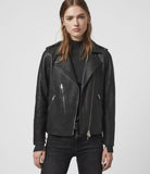 ELVA LEATHER BIKER JACKET