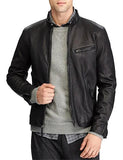 POLO RALPH LAUREN LAMBSKIN CAFÉ RACER JACKET