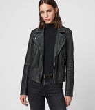 CARGO LEATHER BIKER JACKET