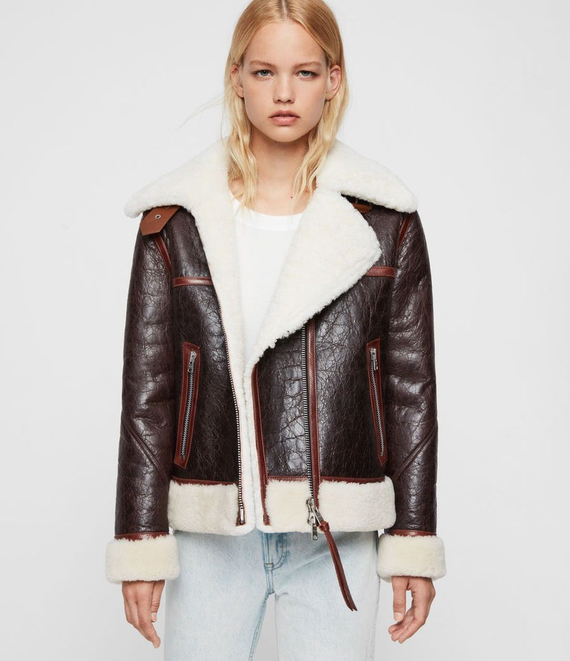 ELDER SHEARLING BIKER JACKET