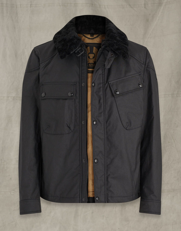 PATROL WAXED JACKET WITH SHEARLING
