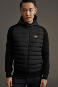 HYBRIDGE KNIT REVERSIBLE HOODY BLACK LABEL