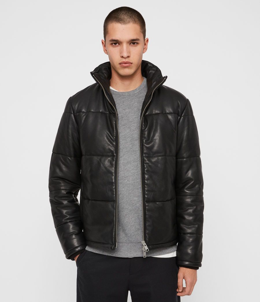 CORONET LEATHER PUFFER JACKET