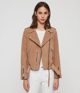 PLAIT BALFERN SUEDE BIKER JACKET