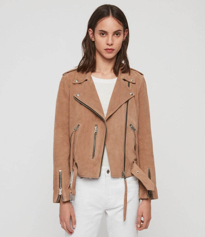 PLAIT BALFERN SUEDE BIKER JACKET
