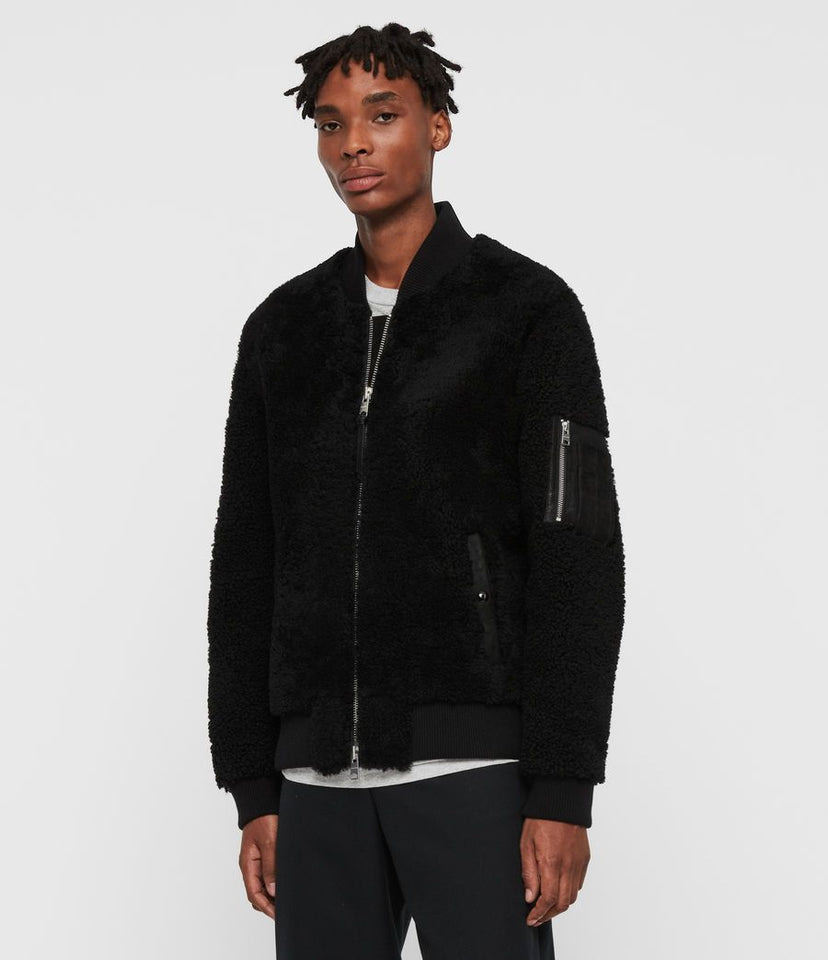 DALE SHEARLING BOMBER JACKET