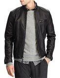 POLO RALPH LAUREN LAMBSKIN CAFÉ RACER JACKET