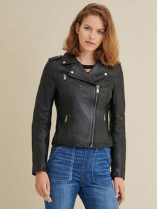 Meredith Asymmetrical Leather Jacket