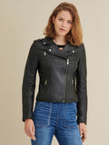Meredith Asymmetrical Leather Jacket