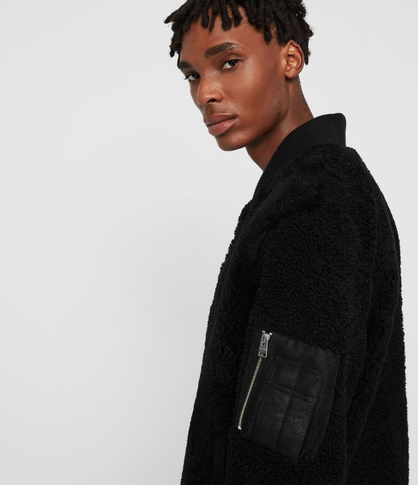 DALE SHEARLING BOMBER JACKET