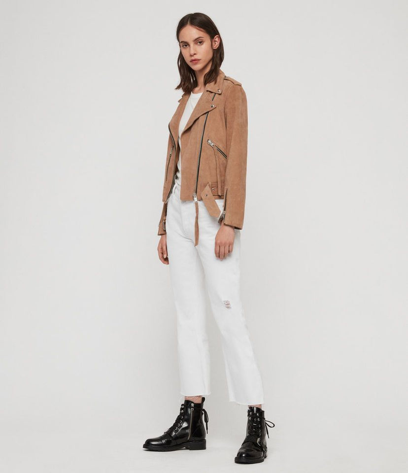 PLAIT BALFERN SUEDE BIKER JACKET
