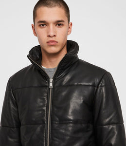 CORONET LEATHER PUFFER JACKET