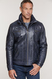 Memphis Lambskin Leather Bomber Moto Jacket