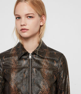 PASCAO OBA LEATHER BOMBER JACKET