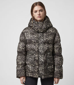 KALA LEOPARD PUFFER COAT