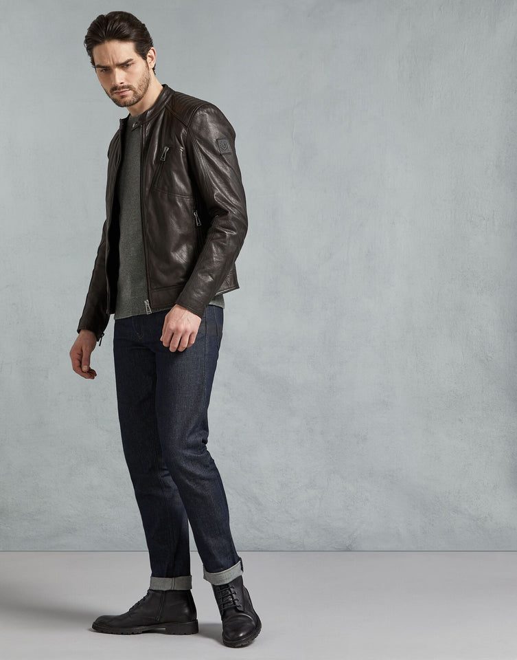 V RACER LEATHER JACKET