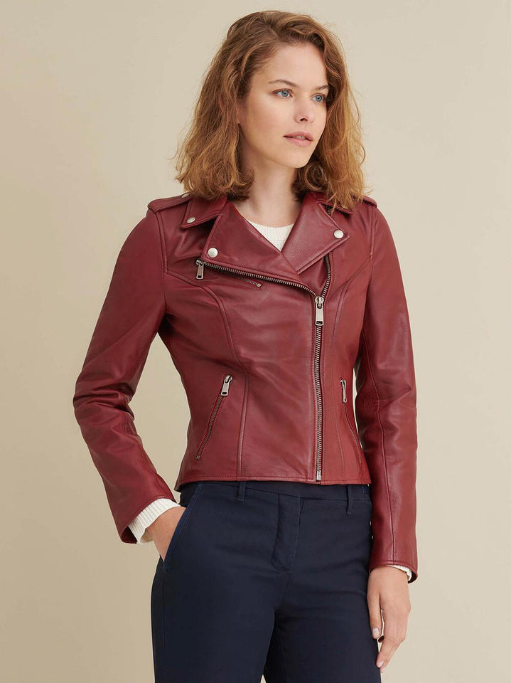 Madeline Asymmetrical Leather Jacket