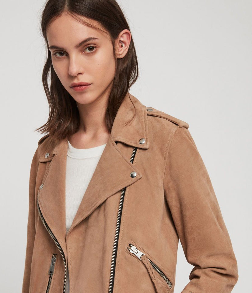 PLAIT BALFERN SUEDE BIKER JACKET