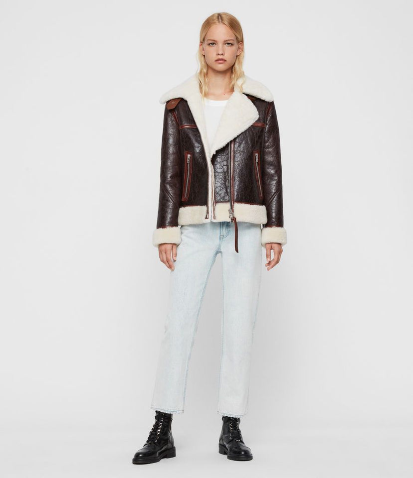 ELDER SHEARLING BIKER JACKET