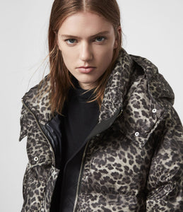 KALA LEOPARD PUFFER COAT