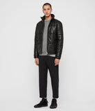 CORONET LEATHER PUFFER JACKET