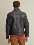 Tab Collar Leather Jacket
