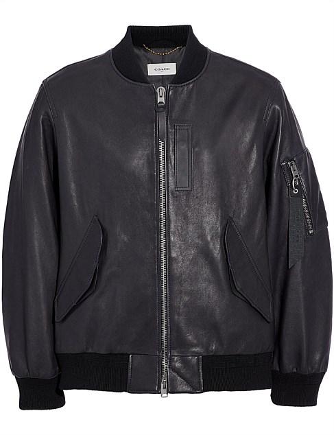 COACH LEATHER MA-1 JACKET