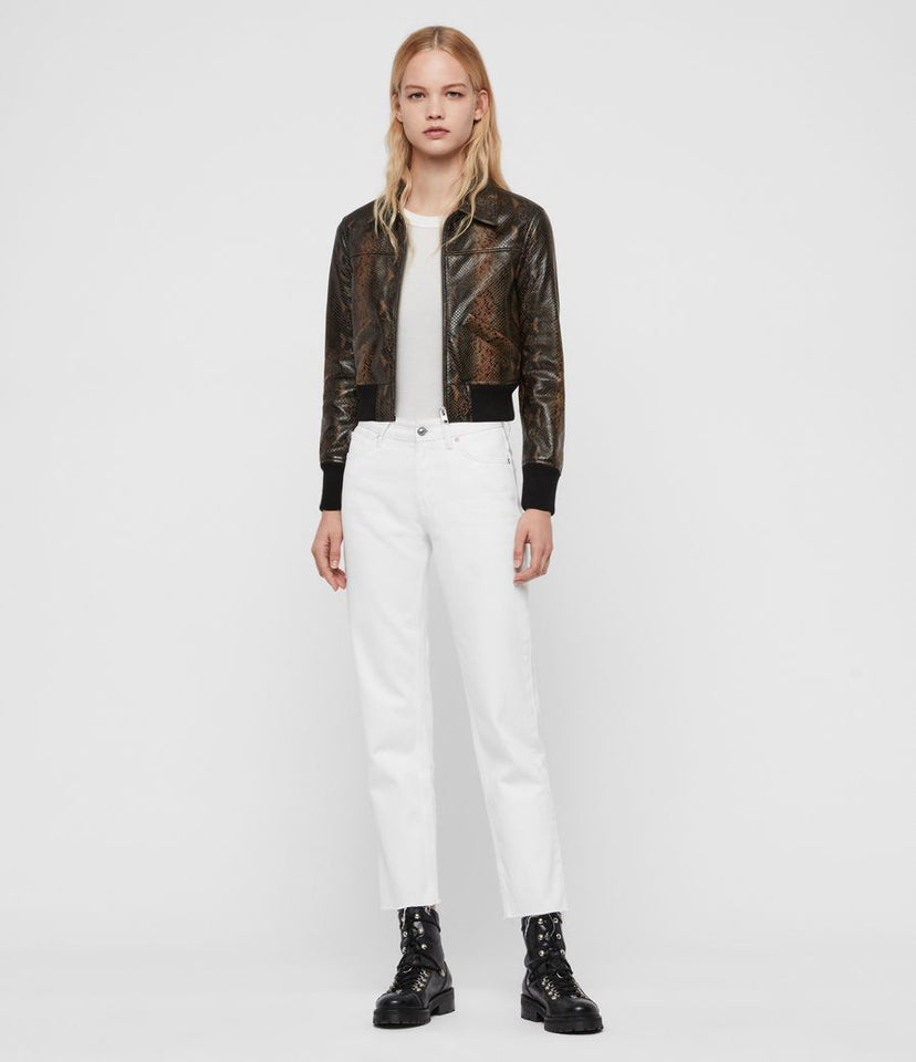 PASCAO OBA LEATHER BOMBER JACKET