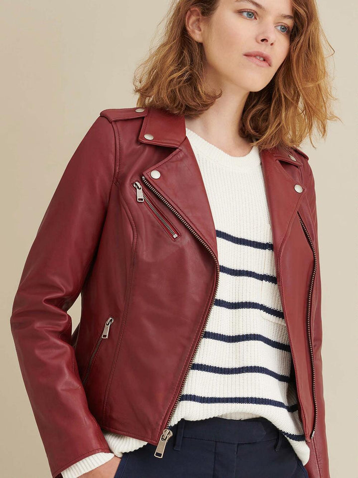 Madeline Asymmetrical Leather Jacket