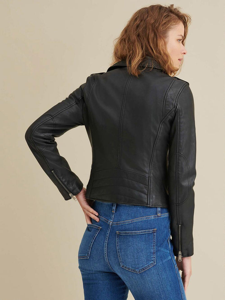 Meredith Asymmetrical Leather Jacket