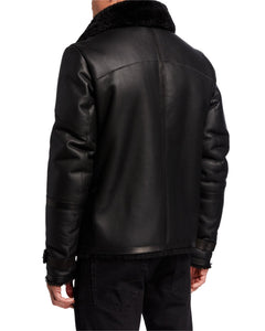 Karl Lagerfeld Shearling Aviator Jacket