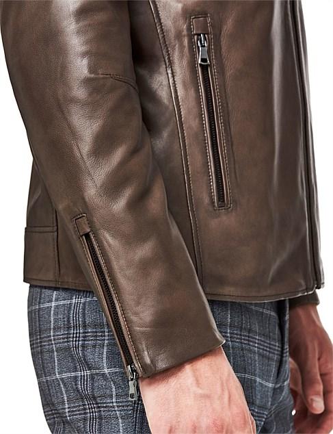 POLITIX CHRISTOPHER LUXE BIKER LEATHER JACKET