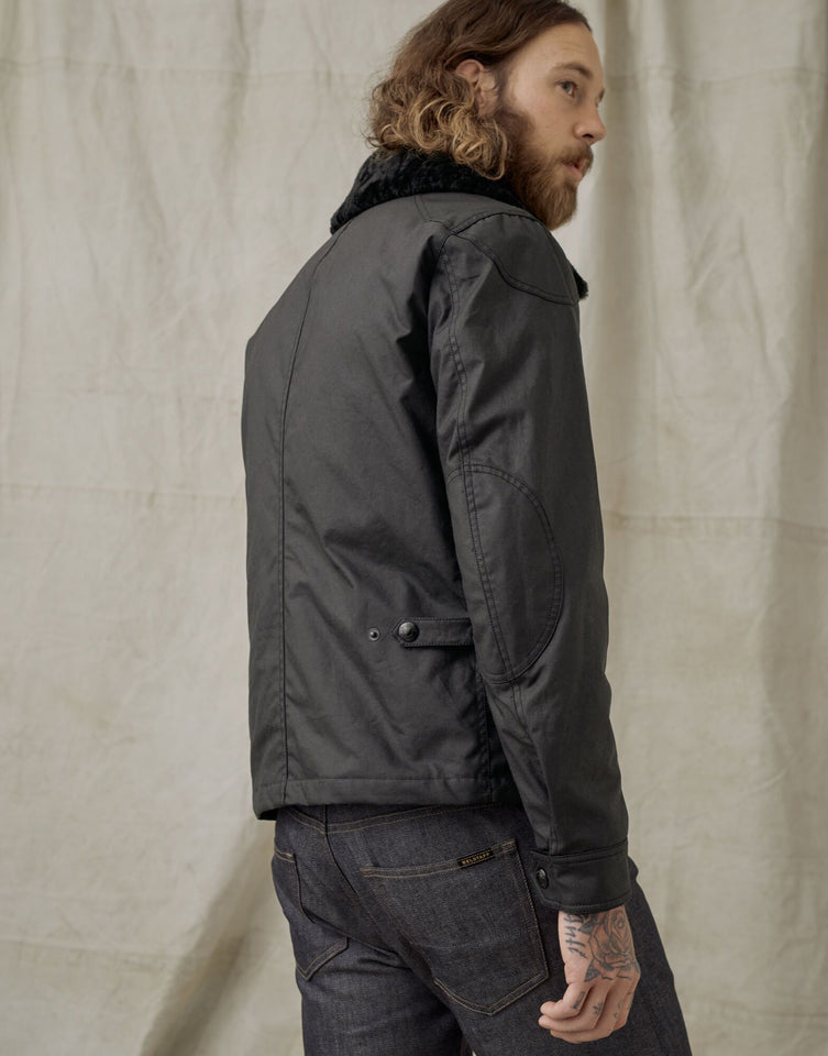 PATROL WAXED JACKET WITH SHEARLING