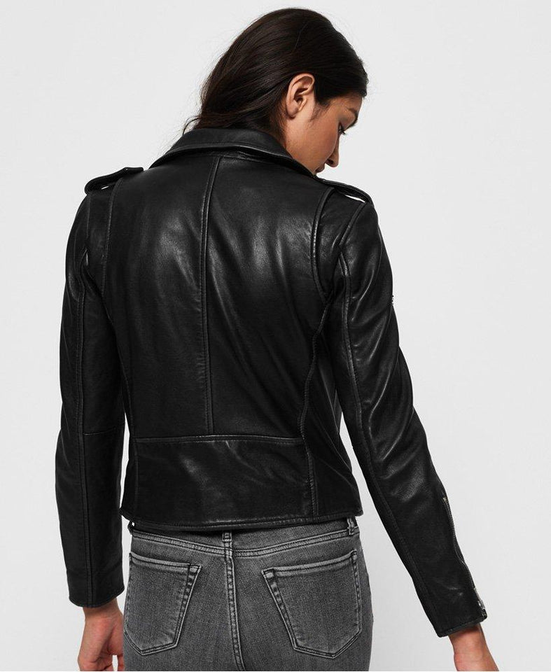 Rylee Leather Biker Jacket