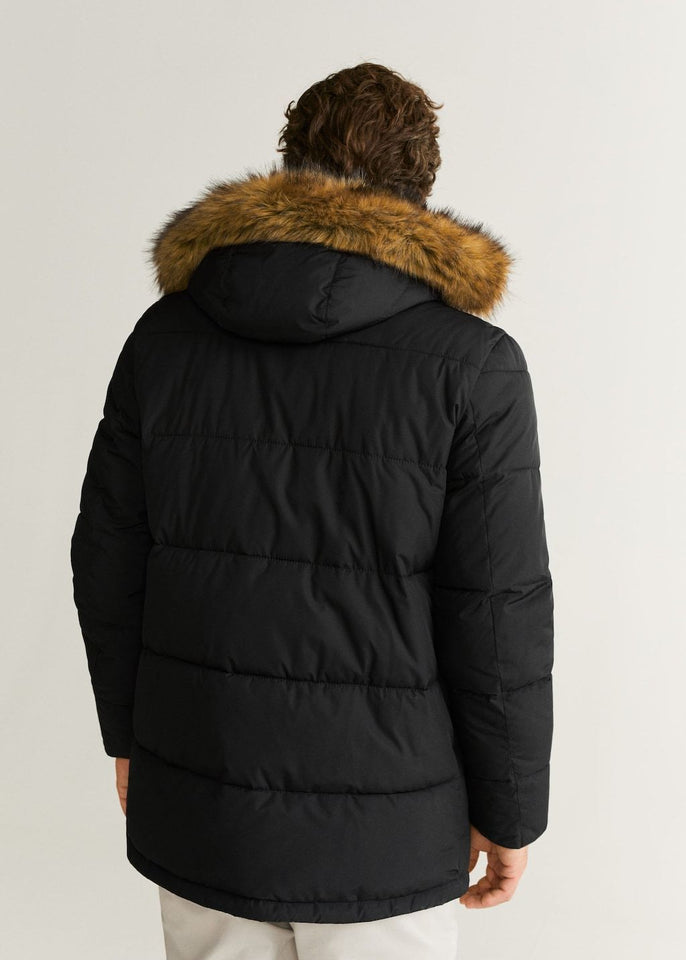 DETACHABLE FAUX-FUR ANORAK