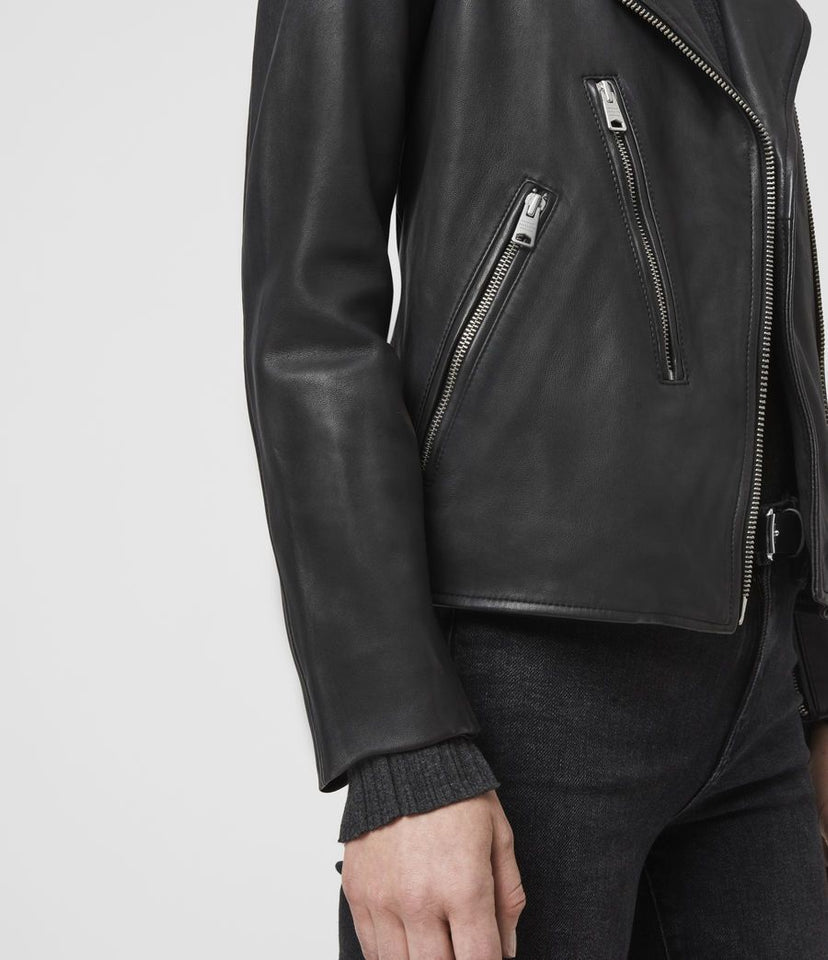 ELVA LEATHER BIKER JACKET