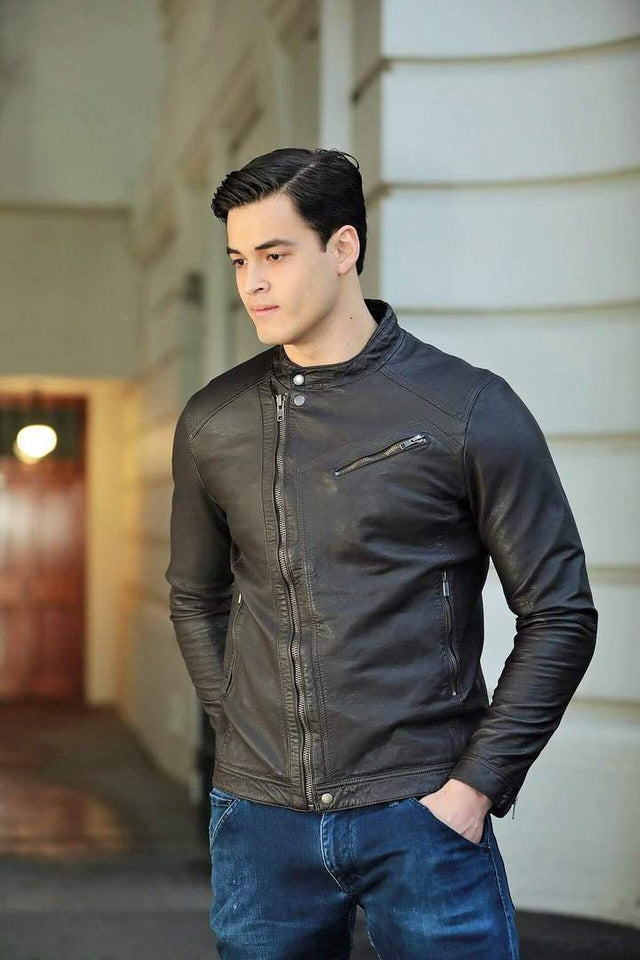 Rugged bomber Leather jacket