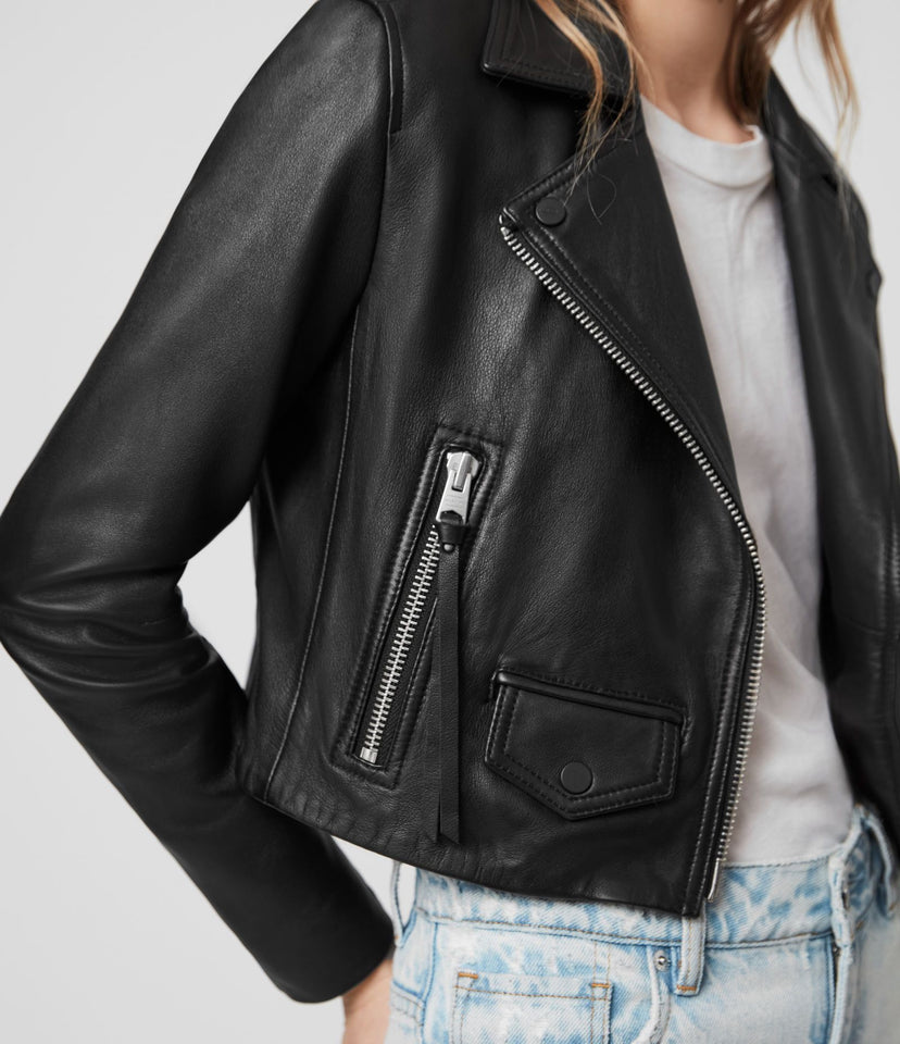 ELORA LEATHER BIKER JACKET