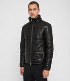 CORONET LEATHER PUFFER JACKET