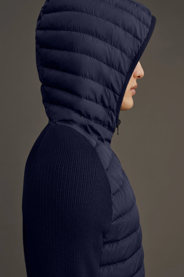 HYBRIDGE KNIT REVERSIBLE HOODY BLACK LABEL